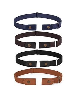 No Buckle Invisible Stretch Elastic Buckle Free Belt For Women and Men