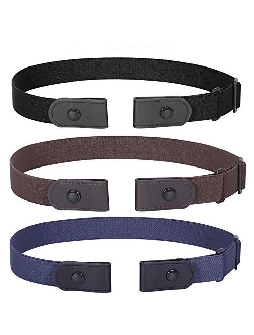 No Buckle Invisible Stretch Elastic Buckle Free Belt For Women and Men