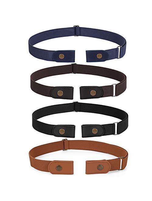 No Buckle Invisible Stretch Elastic Buckle Free Belt For Women and Men