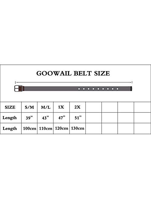 Goowail Two Row Grommets Belts for Women Double Pin Buckle PVC Material Strap