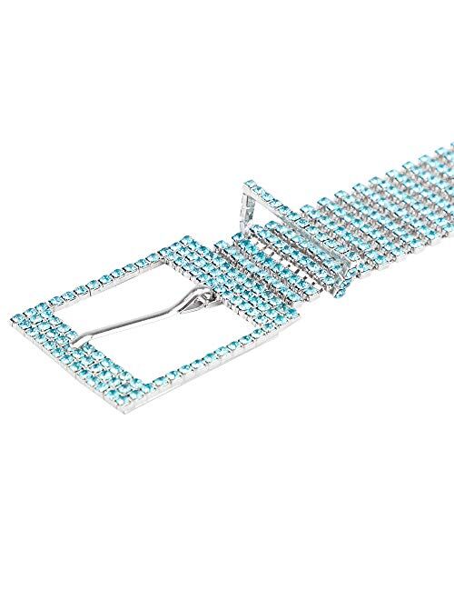 Women Crystal Rhinestone Chain Waist Belt Party Club Sparkle Waistband