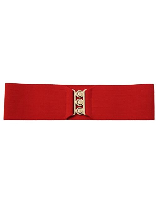 1950s Style 3 Wide Elastic Cinch Belt for Women Junior and Plus Sizes