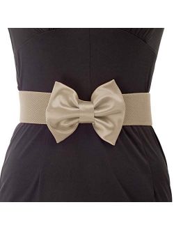 Women's Wide Cinch Belt Vintage Big Bow Knot Corset Waistband