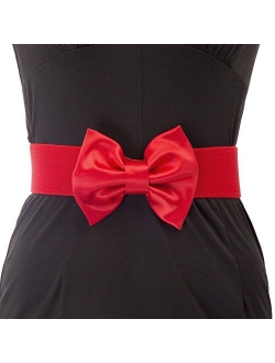 Women's Wide Cinch Belt Vintage Big Bow Knot Corset Waistband