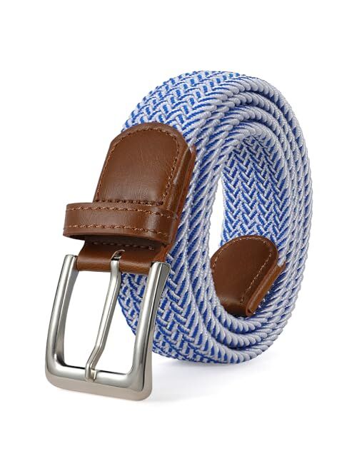 Belt For Women,Bulliant Womens Woven Stretch Belts Elastic Braided 1 1/8, Multicolors.