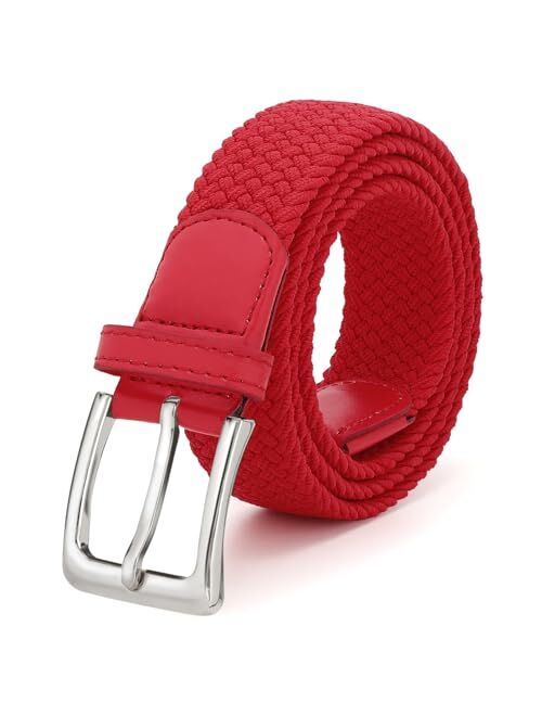 Belt For Women,Bulliant Womens Woven Stretch Belts Elastic Braided 1 1/8, Multicolors.