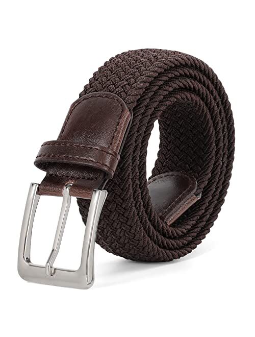 Belt For Women,Bulliant Womens Woven Stretch Belts Elastic Braided 1 1/8, Multicolors.