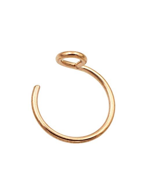 FANSING Fake Nose Ring 20g Faux Nose Hoop Nose Piercing Jewelry 8mm Septum Ring Lip Rings 1pc