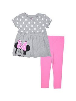 Minnie Mouse Toddler Girls Short Sleeve Tunic Shirt & Legging Set