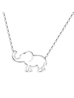 VAttract Good Luck Elephant Jewelry Necklace Charm Pendant Necklaces for Women and Teen Girls Birthday Gifts Adjustable 16 Inch