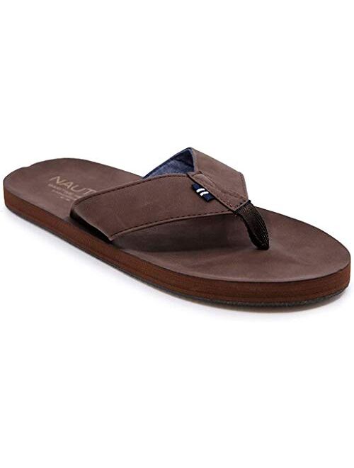 Nautica Men's Tayrona Flip Flop, Rustic Style Fabric Lined, Beach Sandal