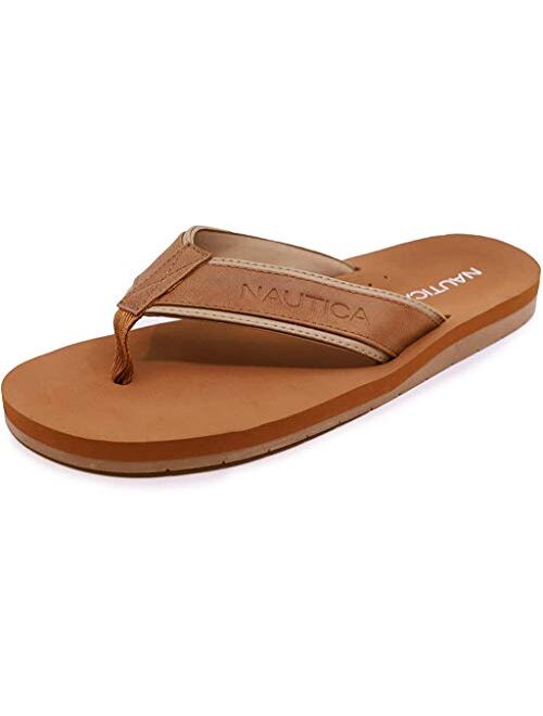 Nautica Men's Tayrona Flip Flop, Rustic Style Fabric Lined, Beach Sandal