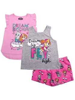 Paw Patrol Little Girls' Three-Piece Short Set