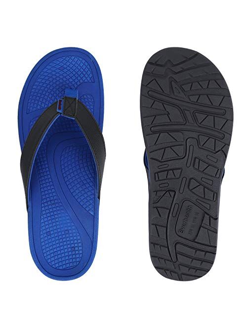 Buy EVERHEALTH Men's Orthotic Sandals Arch Support Flip Flops Thongs ...