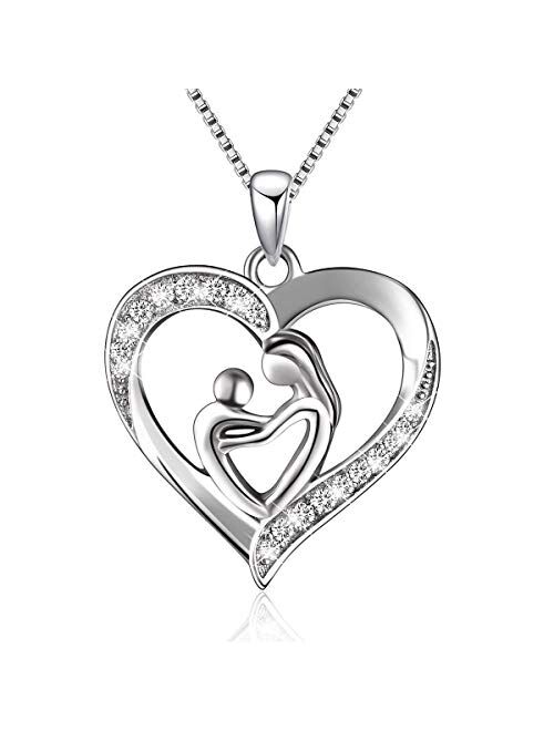 BGTY S925 Sterling Silver Heart Pendant Necklace