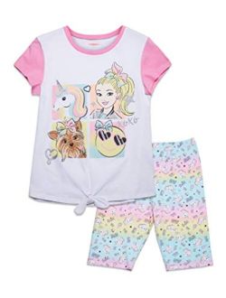 JoJo Siwa Girls Short Sleeve Fashion T-Shirt & Bike Shorts Set