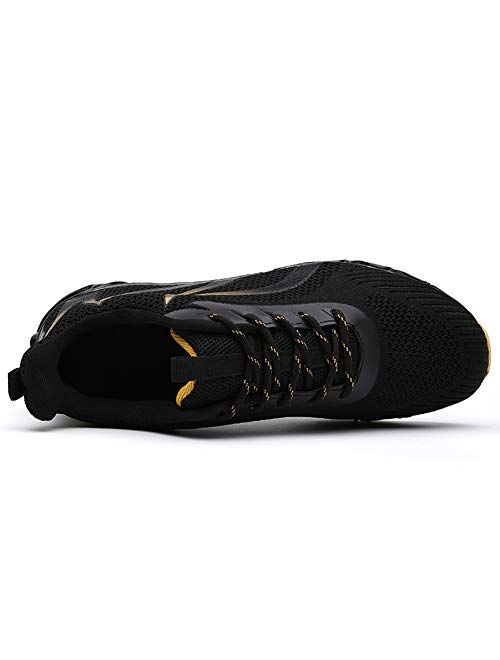 GOMNEAR Running Shoes Men Fashion Casual Lace Up Breathable Stylish Sneakers Athletic Walking Shoes