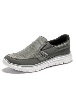 NewDenBer Sport Men's Casual Lightweight Slip-On Walking Shoe Sneakers