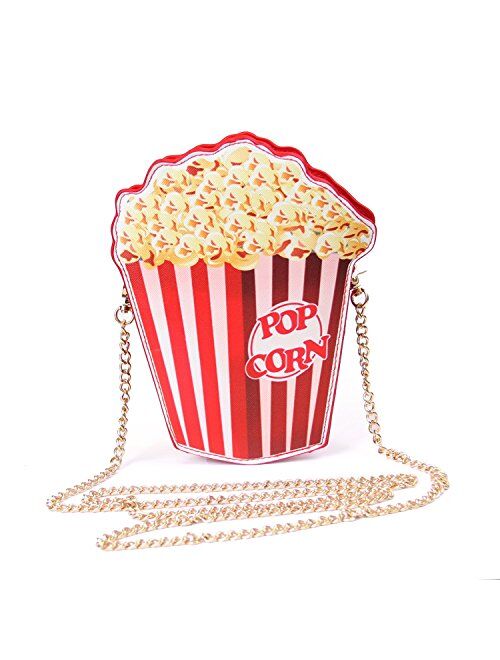 SUKUTU Girls Cupcake Popcorn Egg PU Leather Crossbody Bag Shoulder Bag Small Purse and Cell Phone Bag