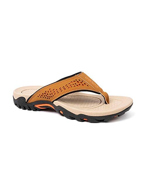 COLGO Flip Flops for Men with Arch Support Casual Comfort Mens Thong Sandals Indoor Outdoor Sport Walking Beach Sandals