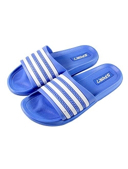 Mens Womens Lightweight Slide Sandals-Slip on Slides Sandal Shoes for Indoor or Outdoor-Unisex Flexible House Slipper Sport Slides