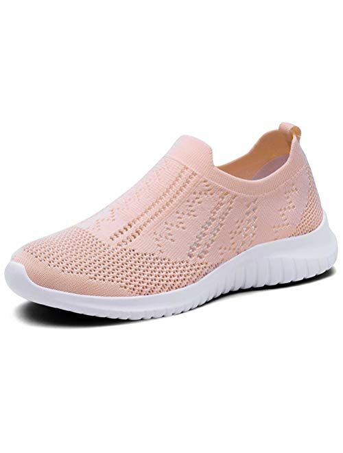 LANCROP Women's Walking Shoes Balenciaga Look Casual Breathable Athletic Tennis Slip on Sneakers