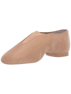 Dance Women's Super Jazz Leather and Elastic Slip On Jazz Shoe