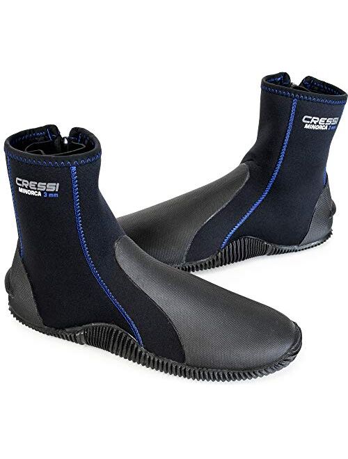 Cressi Neoprene Adult Anti-Slip Sole Boots - for Water Sports: Scuba Diving: Snorkeling, Diving, Rafting, Windsurfing - Minorca: designed in Italy