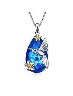 WINNICACA s925 Sterling SilverHummingbird&Lotus&Sunflower& Rose& Daisy&Bee&Tree of Life Pendant Necklace Jewelry for Women Teens Birthday Gift