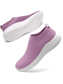 DUOYANGJIASHA Women's Athletic Walking Shoes Fabric Breathable Slip On Sports Tennis Running Mesh Breathable Balenciaga Look Shoes