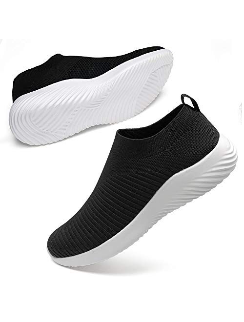 DUOYANGJIASHA Women's Athletic Walking Shoes Fabric Breathable Slip On Sports Tennis Running Mesh Breathable Balenciaga Look Shoes