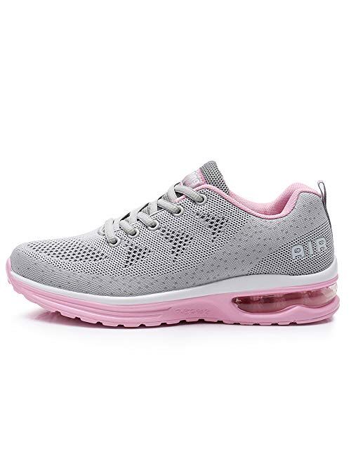 QAUPPE Womens FashionLightweightAir Sports Walking SneakersBreathableGymJoggingRunningTennisShoes US5.5-10 B(M)