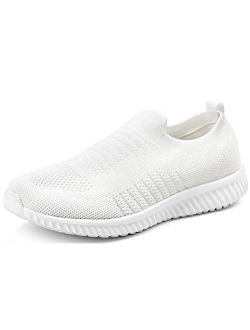 Akk Walking Shoes for Women - Slip on Memory Foam Lightweight Sneakers