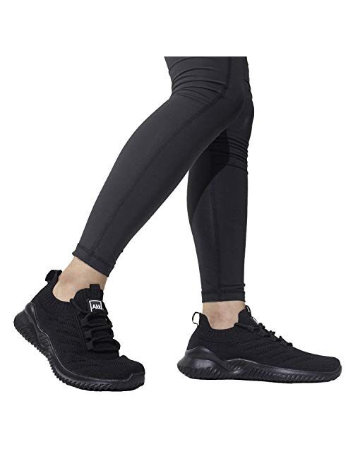 Akk Womens Athletic Walking Shoes - Memory Foam Lightweight Tennis Sports Shoes Gym Jogging Slip On Running Sneakers