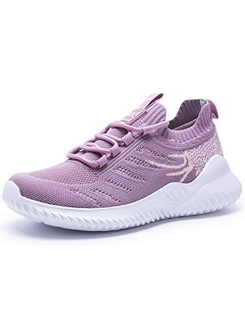 Akk Womens Athletic Walking Shoes - Memory Foam Lightweight Tennis Sports Shoes Gym Jogging Slip On Running Sneakers