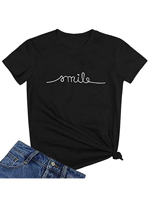 YITAN Women Graphic Cute Tee Funny T Shirts