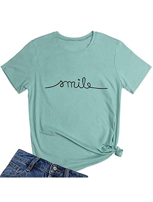 YITAN Women Graphic Cute Tee Funny T Shirts