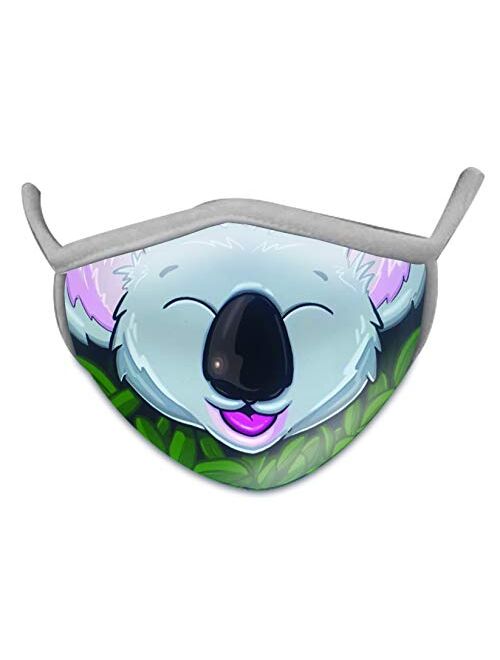 Wild Republic Wild Smiles Face Mask, Reusable Face Mask, Washable Face Mask, Half Face Mask