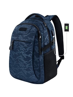 KROSER Laptop Backpack Large Computer Backpack with USB Charging Port Water-Repellent