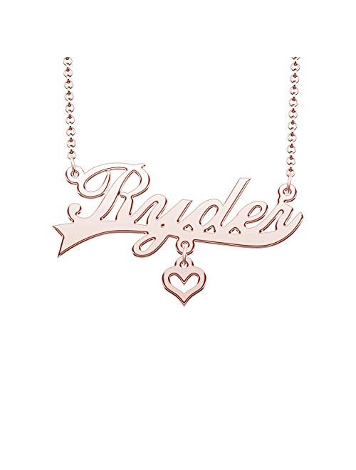 CLY Jewelry Stainless Steel Chain Rose Gold Pendant Customized Plate Personalized Name Necklace