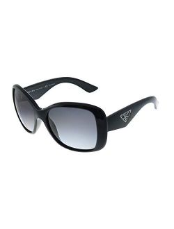 Heritage PR 32PS 1AB5W1 Black Plastic Square Sunglasses Grey Gradient Polarized Lens