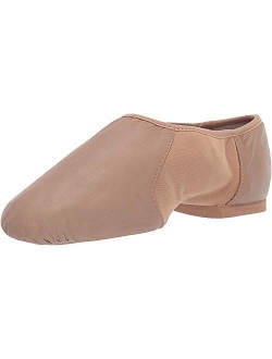 Dance Women's Neo-Flex Leather and Neoprene Slip On Split Sole Jazz Shoe