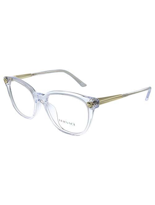 Versace VE 3242A 148 Transparent Plastic Round Eyeglasses 54mm