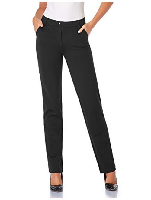 Tapata Women's 28''/30''/32''/34'' Stretchy Bootcut Dress Pants with  Pockets Tall, Petite, Regular for Office Work Business
