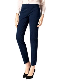 SATINATO Women's Straight Pants Stretch Slim Skinny Solid Trousers Casual Business Office