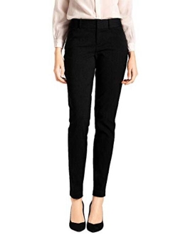 SATINATO Women's Straight Pants Stretch Slim Skinny Solid Trousers Casual Business Office