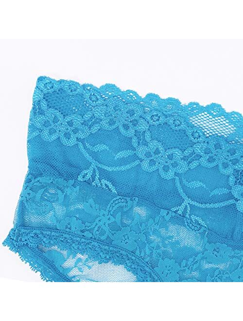 Pmrxi Pack Of 8 Sexy Women's Underwear Cheeky Hipster Lace Pantines, Assorted Different Lace Pattern & Colors