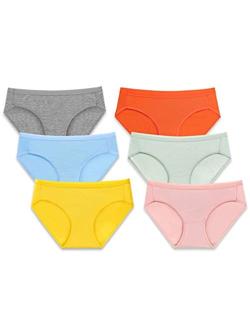 CULAYII Women's Cotton Bikini Panties, High-Cut Full Coverage Stretch Cool Underwear for Women