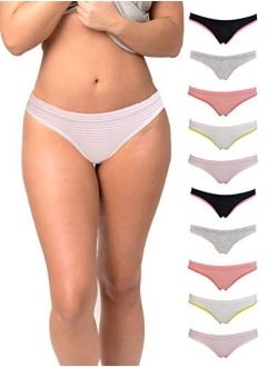 Emprella Womens Cotton Bikini Underwear Set, Seamless Ladies Panties | 10 Pack