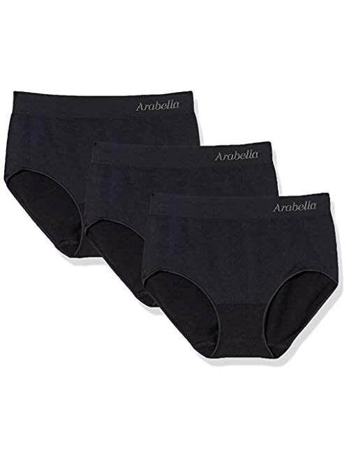 Amazon Brand - Arabella Women's Seamless Brief Panty, 3 Pack